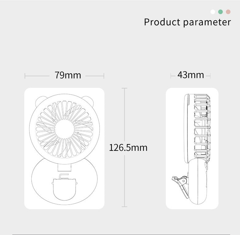 Remplir Lumière Ventilateur Portable