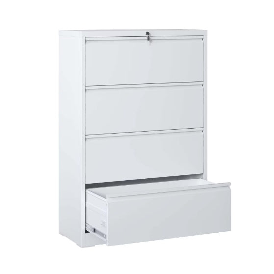 Horizontal Metal Filing Cabinet 4 Drawers